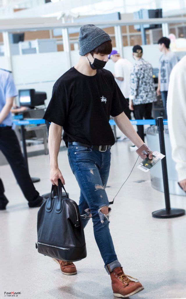 BTS Jimin Making A Bold Statement With His Knit Sweater Look At Incheon  Airport