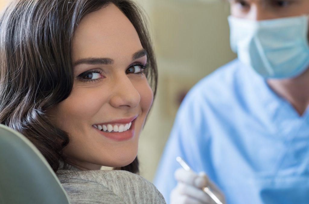 woman on a dental check up