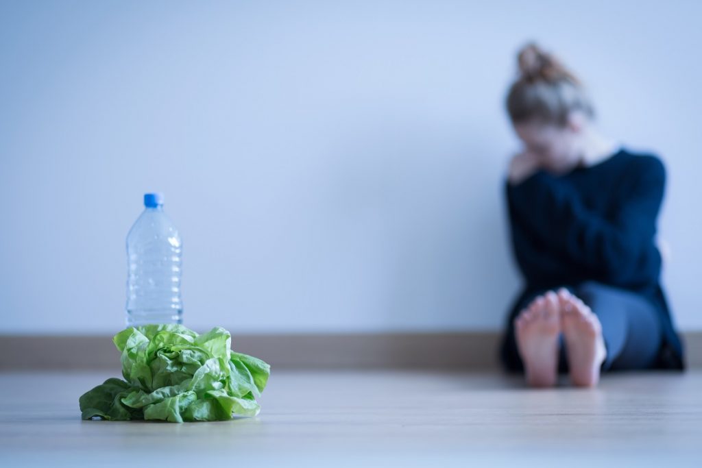 a girl with anorexia on restricted diet